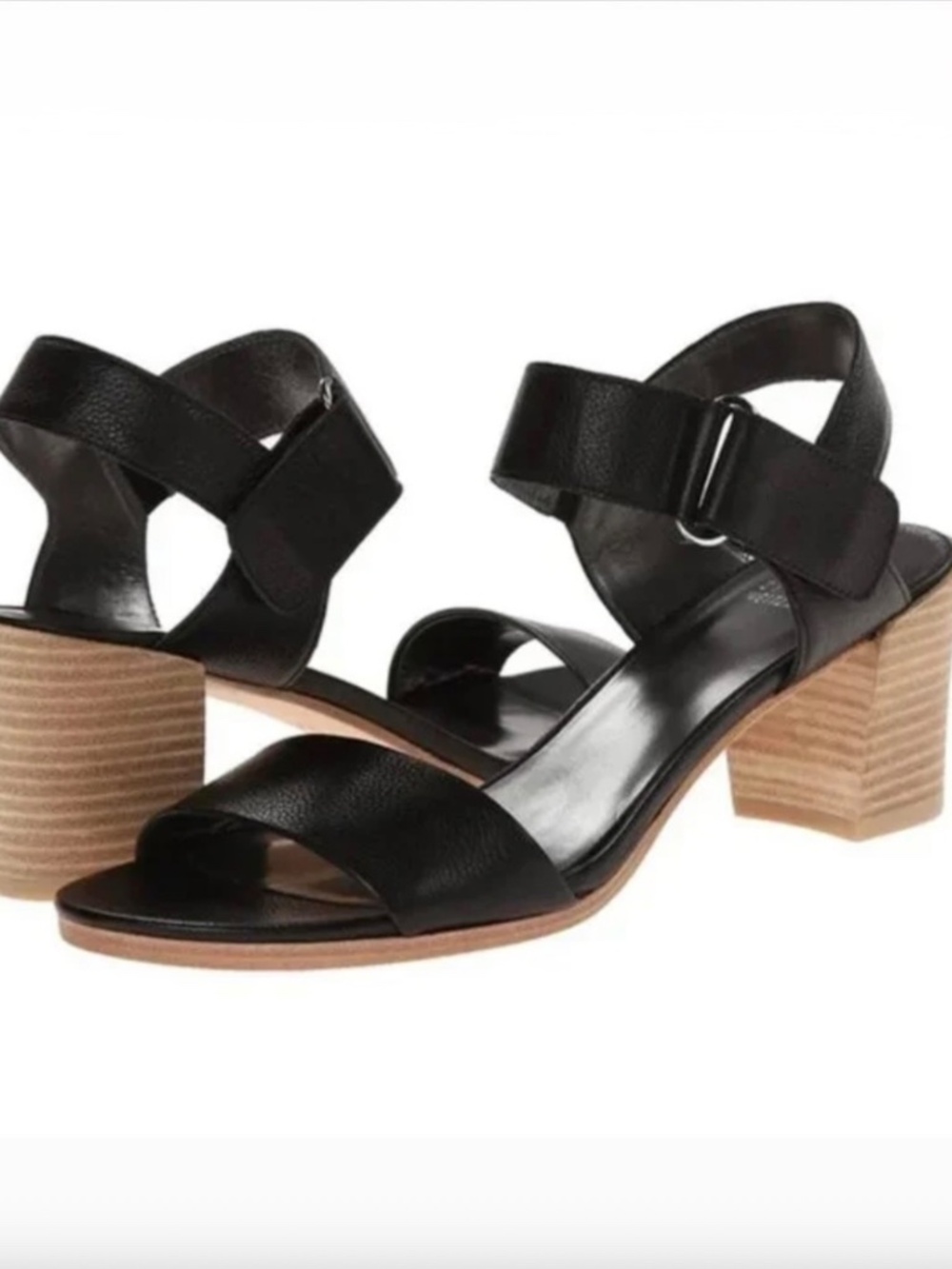 Stuart Weitzman Broadband Nero Sport Calf sandal Leather 9.5M
